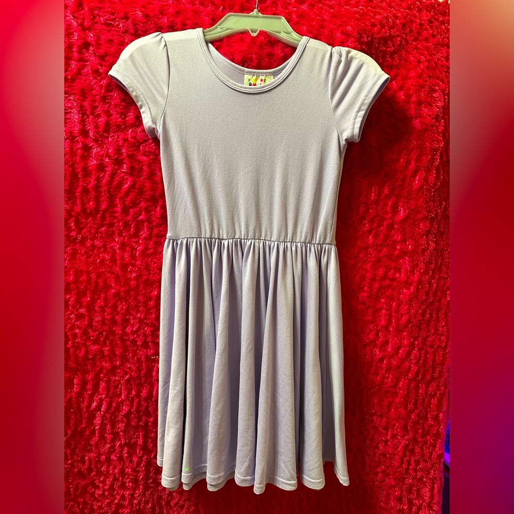 Dot Dot Smile Lavender Cozy Soft Twirl Empire Dress